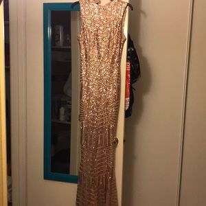 Brand new rose gold sequin dress
